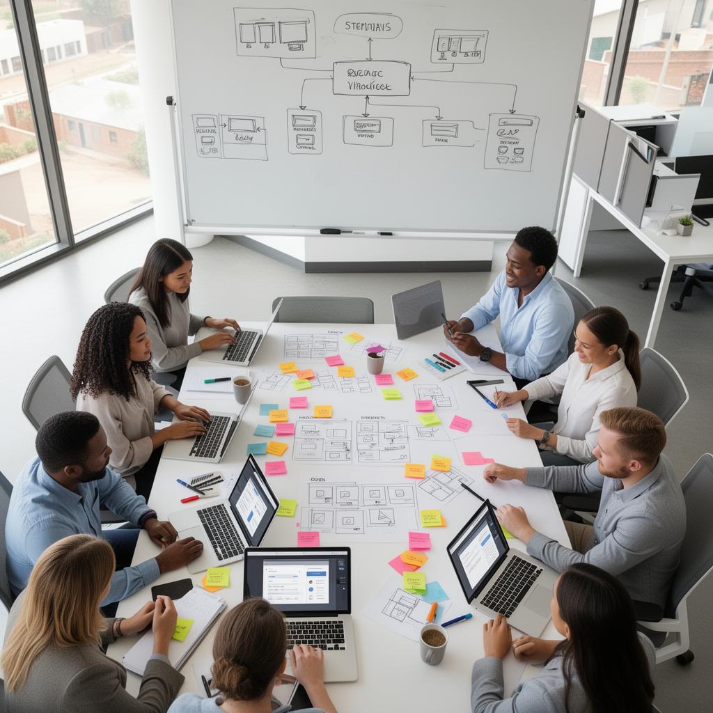 Web design project planning and strategy session in Pretoria