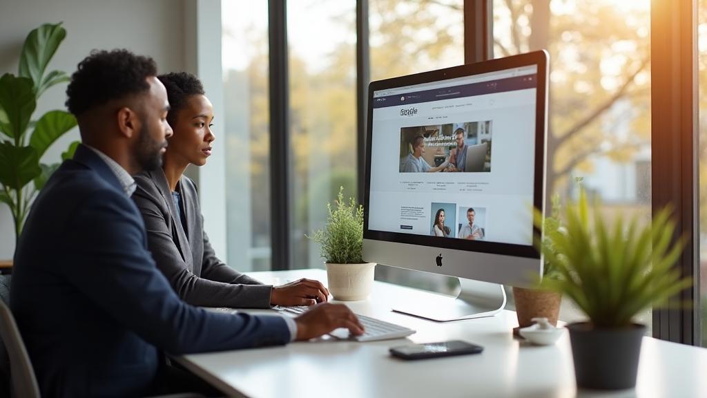 Web designers in Pretoria collaborating on a client project